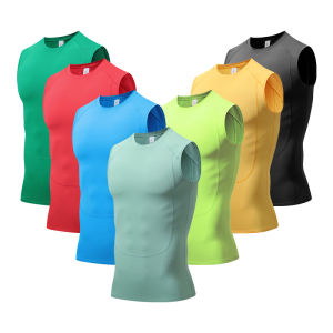 Adult Men Women Running Outdoor Shirts Tight Gym Tank Top Fitness Sleeveless T-shirts Sport Exercise Basketball Vest Clothes 001