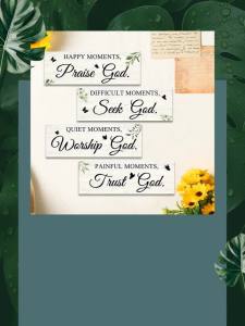 In-stock Nordic-style Bible quote wall stickers self-adhesive wooden signs decorative wall hangings wooden crafts