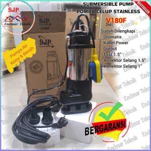 SJP V180F 180 Watt 0.25 HP Submersible Pump Pompa Air Celup Otomatis Stainless BERGARANSI Bisa Di Aplikasikan Air Kotor Dan Air Bersih POMPA SEWAGE Sudah Dilengkapi Kabel Power