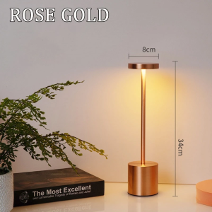 LED Bar Table Lamp Night Light Touch Control Desk Lights Rechargeable Table Light Wireless Reading Lamp for Bar Restaurant Bedroom Living Decor