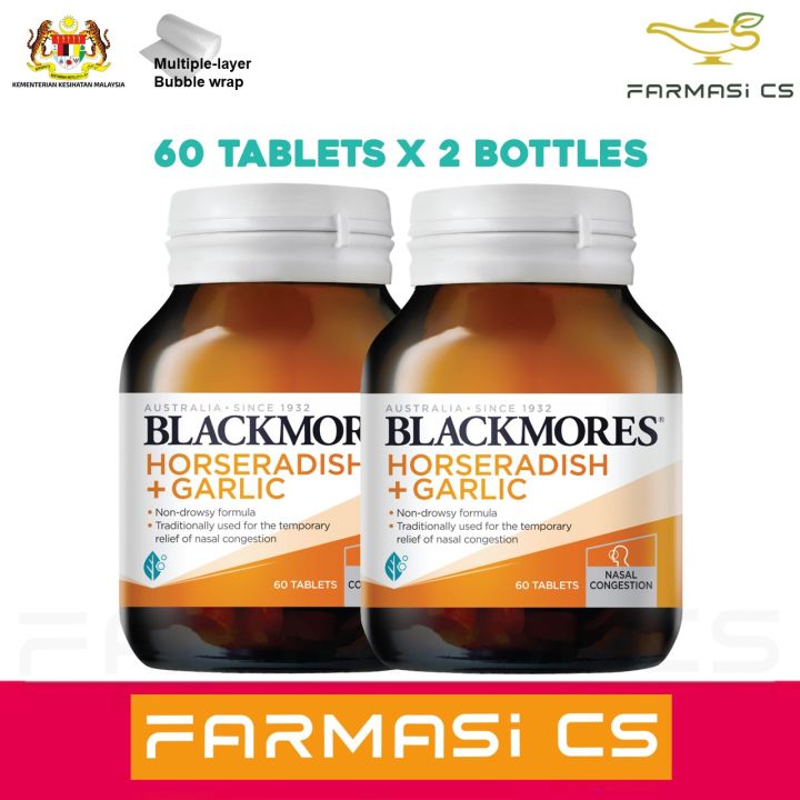 Blackmores Horseradish + Garlic 60s x 2 Bottles (TWIN) EXP09/2024