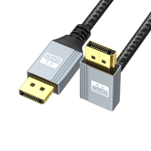 DisplayPort 1.4 to DisplayPort 90 degree Cable Optional for 4K 60Hz and 2K 144Hz 1080P/240Hz Compatibles Various Devices