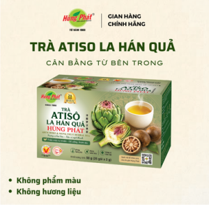 Trà Atiso La Hán Quả Hộp 25 Gói - Thương hiệu Hùng Phát