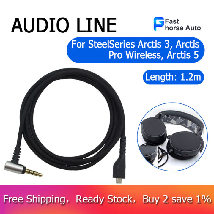 Replacement Audio Cable for SteelSeries Arctis 3, Arctis Pro