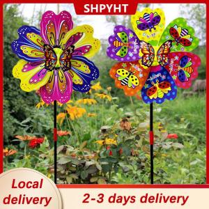 [COD] SHPYHT Local delivery Ship within 24 hours Butterfly Flower Windmill Colourful Wind Spinner Garden Yard Decoration Kids Toy