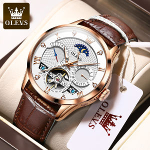 OLEVS Casual Watch for Men Original Waterproof Automatic Stainless Steel Hollow Design Business Mechanical Watches