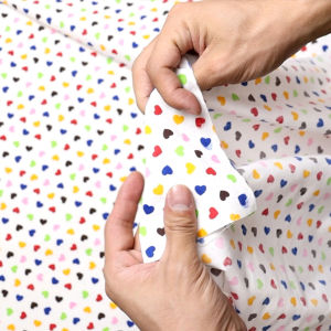 คอตต้อนทีซี Cotton TC ลายหัวใจ 7 มม. สีสัน หน้ากว้าง 45 นิ้ว ผ้าเมตร ผ้าหลา