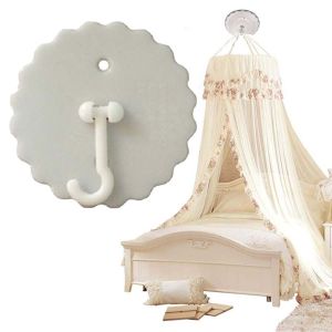 MICANGP PP สองวิธีในการติดตั้ง ตะขอตั้งพื้น ของใช้ในครัวเรือน ตู้ ตู้เสื้อผ้า ตะขอแขวนเพดาน ตะขอเหนือศีรษะ ที่ยึดผนัง ที่แขวนมุ้งกันยุง