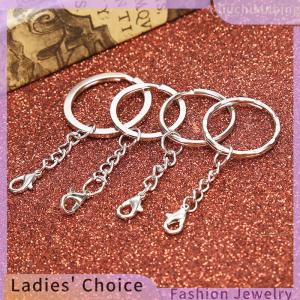 [Hot Sale Jewellery]liuchuanbing 10Pcs Set Polished Keyring Split Ring Short Keyring DIY Making Keychains