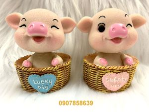 [HCM]Tượng Heo Lucky Pig và Safety Pig ( Hình Thật )