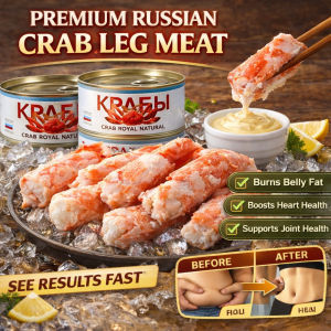 【Whole Crab Leg】Russian Crab Legs Canned Crab Meat Ready To Eat Instant Natural Seafood Ready To Eat Premium Seafood Instant Snack