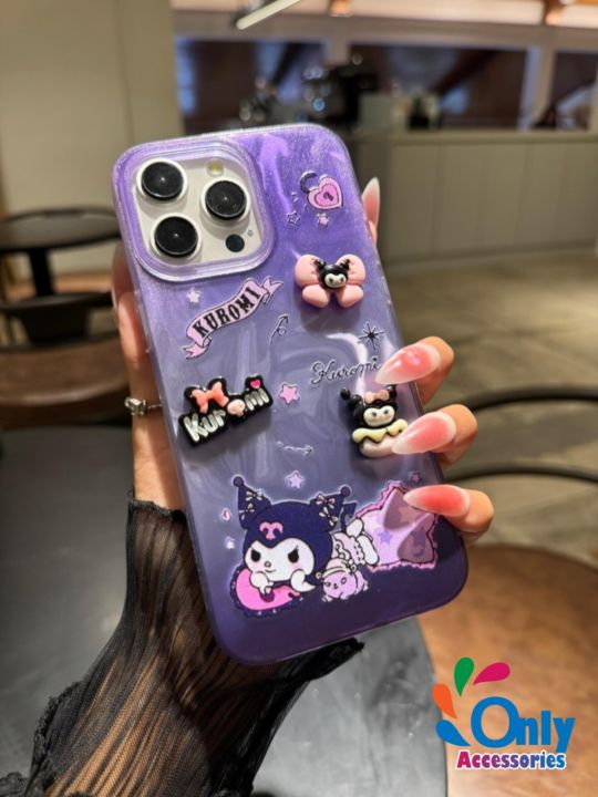 OAC SS1053 SOFTCASE CASING COVER MOTIF 3D CUTE CARTOON PURPLE