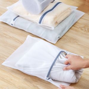 Washing Machine Net Mesh Laundry Bag Clothes Storage Bag with Zip Portable Travel Storage Bag