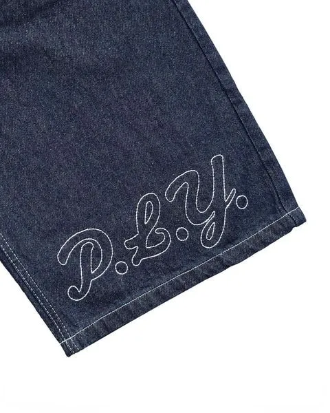 Y2k Shorts for Men Loose Casual Straight Jean Shorts Hip Hop Punk