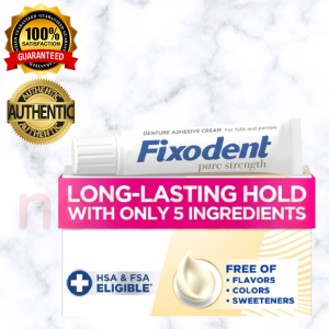 FIXODENT PURE STRENGTH SECURE DENTURE ADHESIVE 68g IMPORTED FROM USA