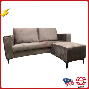 Cassa Gabriella L Shape 3 Seater Sofa Easy Clean / Velvet Fabric Sofa Living Room