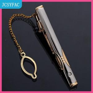 JCSYFAC Men Metal Simple Necktie Buckle Gold Silver Color Tie Bar Clasp Clip Clamp Ties Pin Fashion Exquisite Jewelry For Wedding Gift