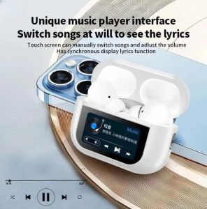 Original A8 pro Bluetooth 5.3 TWS Wireless Earphones Touch Screen Noise Canceling Headphones Support APP Long Battery Life with Microphone Stereo Earphones