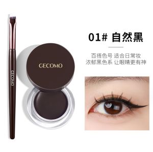 GECOMO Eyeliner Cream Eyeliner Gel Cream With Eyeliner Brush 顺滑持妆眼线膏