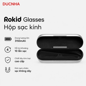 [Chính hãng] Hộp sạc kính Rokid Glasses chính hãng - Pin 3150mA sạc đầy 10 lần sạc từ tính nhanh