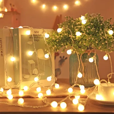 10/30/50 LED Ball String Fairy Light Lamp Battery Powered For Wedding Birthday Xmas Party Room Decor