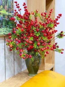 Cành lựu giả mini cao 75cm Trang trí Decor- Cành lựu giả