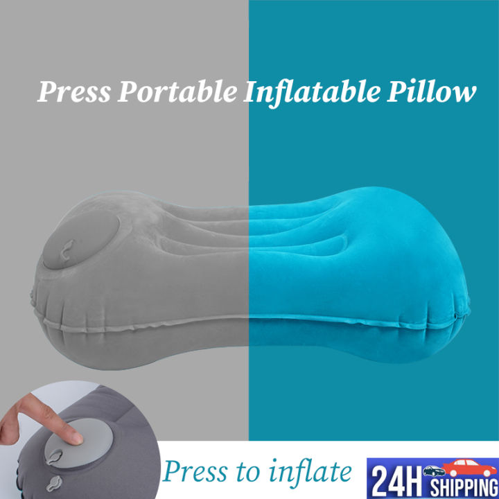 COD Inflatable Travel Pillows Air Pillow Nap Cushion for Camp Beach Car