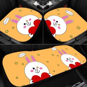 Four Seasons Universal Cushion Cartoon Car Cushion Mesh Linen Car Seat Cover Full Cover
