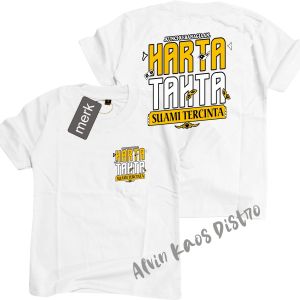 Kaos Atasan Harta Tahta Suami Kaos Pria & Wanita Kaos Murah Kaos Distro Bandung Kaos Katun Distro Hitam Putih
