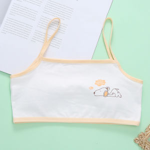 Bông cô gái bralette với thiết kế áo hình con chó hoạt hình ngộ nghĩnh cho trẻ em đang phát triển thoáng khí và thoải mái