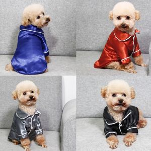 DOOUR Soft Pet Sleepwear Black Color Imitation Silk Pet Supplies Comfortable to Wear Cat Clothes