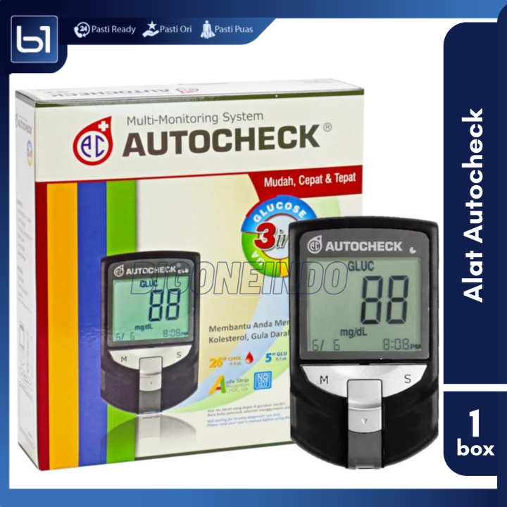 AUTOCHECK Device 3in1, Alat Cek Autocheck Gula Darah, Kolesterol, Asam ...