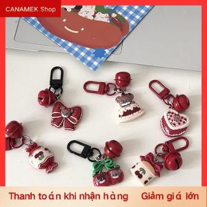 CS Thời Trang Little Bear Bánh Cherry Bow Keychain Mặt Dây Chuyền Cho Phụ Nữ Cô Gái Tinh Tế Tai Nghe Trường Hợp Quyến Rũ Ba Lô Trang Trí Quà Tặng