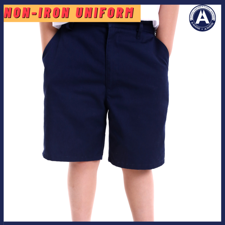 IRONLESS Primary School Boy Short Pants / Seluar Pendek Biru Tua Lelaki ...