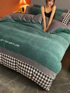 Bộ ga gối vỏ chăn nỉ nhung Enjoy hàng nhập 4 món