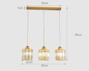 【Free Bulb】 Nordic Crystal Chandelier Ceiling Light Creative Light for Living Room Restaurant Kitchen