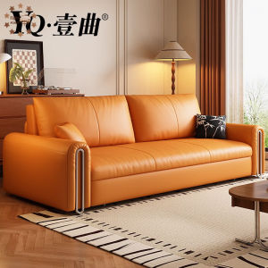Sofa bed multifunctional dual-use storage cat scratch leather no wash living room foldable sofa
