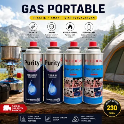 tabung gas botol kaleng portable isi 235gam gas camping hiking outdoor baru bukan refill