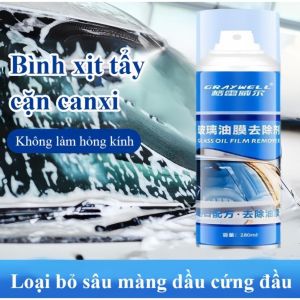 Bình Xịt Tẩy Màng Dầu Kính Xe 280ml | Tẩy Ố Kính Xe Máy Ô Tô Kính Sáng Rõ Giảm Chói Khi Đi Đêm