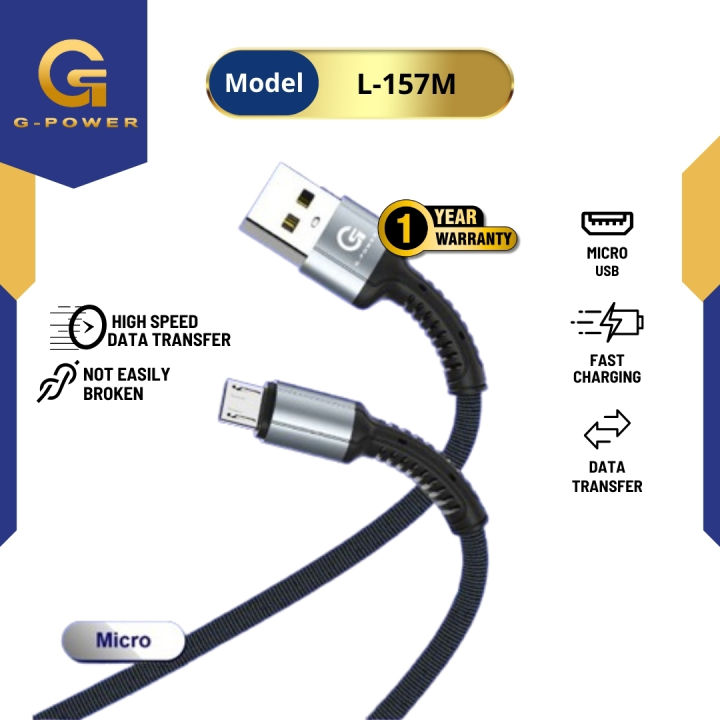 G-POWER KABEL DATA L157 MICRO USB / TYPE C / IPHONE FAST CHARGING 6A QUICK CHARGING CABLE