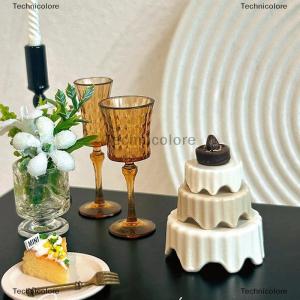 [COD] Technicolore 3Pcs Doll Accessories Girls Toy 1 12 Scale Miniatuare Dollhouse Cake Stand Dessert Decoration Dish