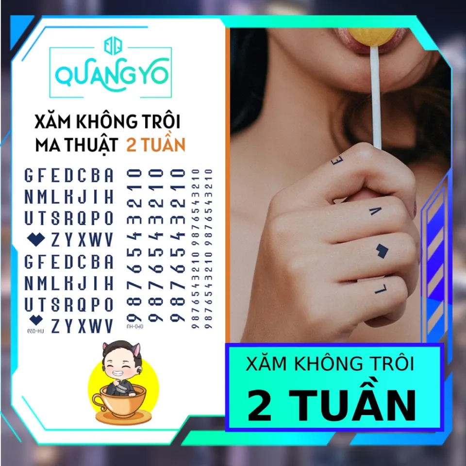 Khuôn Tattoo hình Chữ Cái và số La Mã cực đẹp mã A16 | Shopee Việt Nam