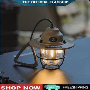 [TOPACE MALL] Retro Hanging Tent Lamp 2700K/6500K Emergency Light Lantern IPX4 Waterproof LED Chandelier Light Stepless Dimming Type C Charging for Fishing Hiking