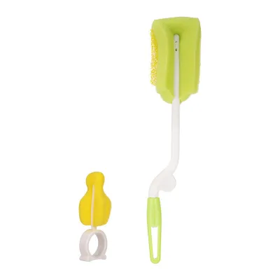 2IN1 Baby Milk Bottle Brush Cleaner Set Sponge Cleaner Durable Infant Feeding bottol brush