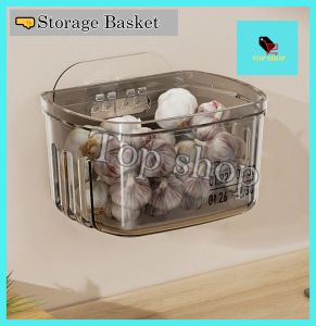 Top Shop Stock no.ABC，1pcs Kitchen Storage Baskets Cooking Essential Easy to Install Baskets Vegetable Onion Gingers and Garlic Storage Rack