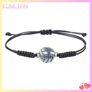 [KUNLIAN] กำไลข้อมือวอลเลย์บอลแบบปรับได้เครื่องประดับสร้อยข้อมือวอลเลย์บอลเชือก