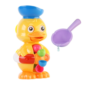 Cute Duck Rotating Waterwheel Baby Bath Toy Little Yellow Duck Baby Children Playing In The Water Spray Big Duck  Toy