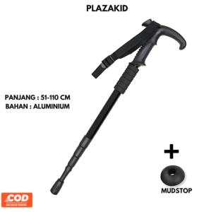 Plazakid Tongkat Hiking Tongkat Naik Gunung Trekking Pole Telescopic 4 Section
