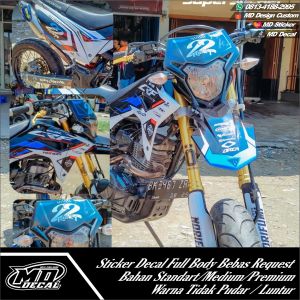 0646 Sticker Decal CRF 150 Supermoto Full Body ( COD ) - Bebas Request Desain - Stiker Variasi CRF / Dtracker / KLX / WR 155 Terbaru