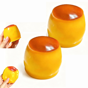 ECILY 3Pcs Crunchy Peanut Squishy Stress Ball & Caramel Pudding Color Changing Mango Fidget Toy Set Slow Rising Stretchy Sensory Squeeze with Thermochromic ASMR Effect Calming Anxiety Relief Stress Reducer for Adults Kids Office Desk Travel Gift